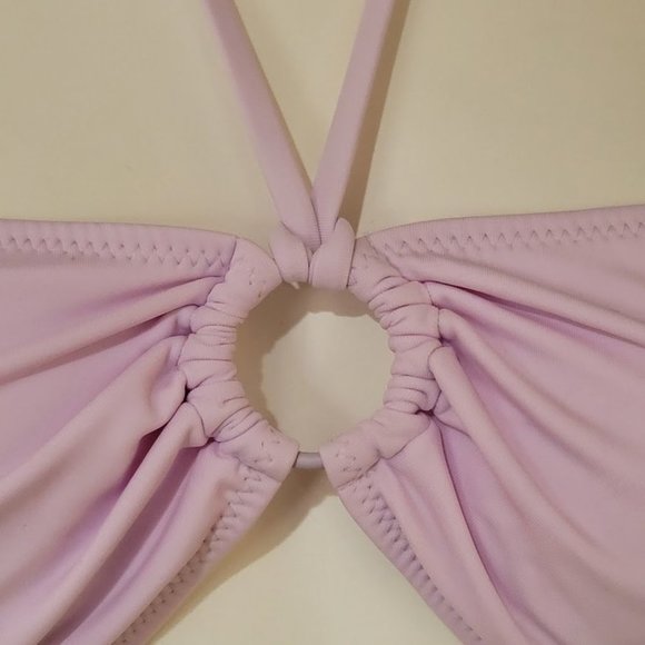 Solid & Striped The Abby Bandeau Lilac Purple Bikini Top Size Large - Picture 3 of 9